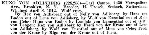 Kuno von Adlisberg  (AKC 228253 registered also as 188162)